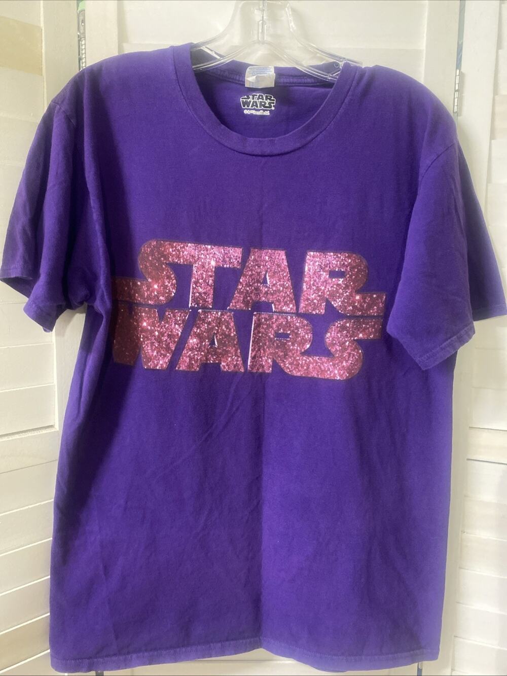 90s Y2K Star Wars T-Shirt Purple Sz Medium Port & Company 100% Cotton